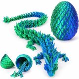 Kristal Ejderha Yumurta Seti - Hareketli Organik 3D Figür Oyuncak | Dekoratif Koleksiyon Ürünü gizemli ejderha figürü, (renk geçişi mor) (Mavi)