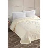 Kristal Ekru Çift Kişilik Battaniye 220X240 Polyester Doku ile Yumuşak ve Rahat - 220 x 240 cm