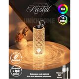 Kristal Elmas Led Dokunmatik Sensör Usb Şarjlı Masa Lambası R...