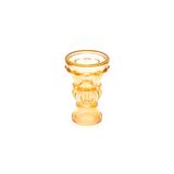 Kristal Gold Detaylı Amber Şamdan Mumluk