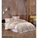 Kristal Kapitoneli Çift Kişilik Nevresim Takımı Dört Mevsim Ahlem Kahve - 220 x 230 cm