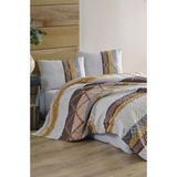 Kristal Kapitoneli Çift Kişilik Nevresim Takımı Dört Mevsim Olimpos Kahve - 220 x 230 cm