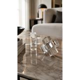 Kristal Küp 2’li Set – Şeffaf Modern Dekoratif Obje