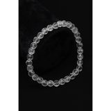Kristal Kuvars Doğal Taş Bileklik 6 Mm Fasetli Küre Kesim - Blk-2325