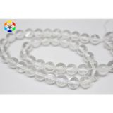 Kristal Kuvars Taşı YARIM Dizi 8mm (18cm uzunluğundadır)