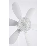 Kristal LED Avizeli Tavan Vantilatörü - 30W E27 Duy Pervaneli Lamba - Uzaktan Kumandalı, 6 Kanatlı, 3 Kademeli Hız ve Kısılabilir Işık - Sessiz Çalışan Modern Tavan Fanı