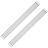 Kristal LED Sıva Üstü Bant Tavan Armatürü 120 cm 100W Beyaz Işık 2 Adet - Çok Renkli
