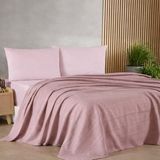 Kristal Lıght Tek Kişilik Pike Takımı - % 100 Pamuk - Pudra - 160 x 230 cm