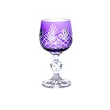 Kristal Market Bohemia Kristal Püskül Desenli Kristal Ayaklı Kahve Yanı Su Lüks Bardağı 150ml