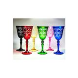 Kristal Market El Yapımı Kristal Dior Dekoratif Sunumluk Ayaklı Kadeh Su Bardağı Set 6'lı