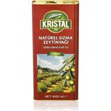 Kristal Natürel Sızma Zeytinyağı Dolgun Güçlü Lezzet 4 Litre Teneke