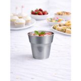 Kristal Plastik Bardak Meşrubat Bardağı Gümüş 25'li