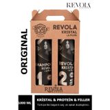 Kristal Protein&Filler&Keratin Saç Ve Sakal Düzleştirici Ürün Krem 1000Ml Şampuan 1000Ml