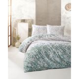 Kristal Ranforce Çift Kişilik Nevresim Takımı - 200 x 220 cm - Beyaz - Mint
