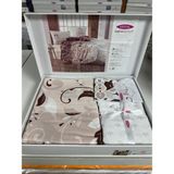 Kristal Ranforce Çift Kişilik Nevresim Takımı Aşiyan Kahverengi - 200 x 220 cm