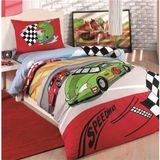 Kristal Ranforce Tek Kişilik Nevresim Takımı - 160 x 220 cm - Kırmızı