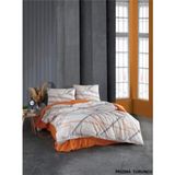 Kristal Ranforce Tek Kişilik Nevresim Takımı - 160 x 220 cm - Turuncu