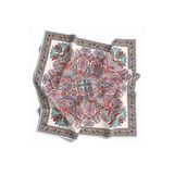 Kristal Şal Desenli Beyaz Renkli 90X90 Eşarp (İpek İçermez) Dikim Şekli : El Dikişi