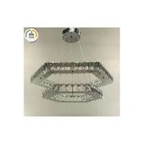 Kristal Taşlı 2Li Altıgen 3 Renk Modern Led Avize