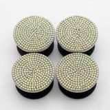 Kristal Taşlı Geçme Jant Göbeği Kapağı Gökkuşağı 4'Lü 55Mm