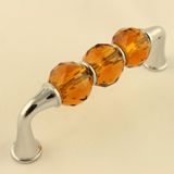Kristal Taşlı Kulp 96Mm Kahve