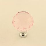 Kristal Taşlı Kulp Küre 30Mm Pembe