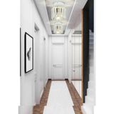 Kristal Taşlı Model Modern Tekli Plafonyer Model Beyaz Avize