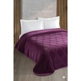 Kristal Tek Kişilik Battaniye 160X220 cm -Mürdüm - 160 x 220 cm