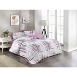 Kristal Tek Kişilik Dört Mevsim Kapitoneli Nevresim Takımı Style - Pembe - 180 x 230 cm