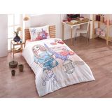 Kristal Tek Kişilik Fashion Ranforce Nevresim Takımı - Beyaz - Pembe - 160 x 220 cm