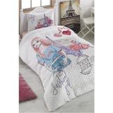 Kristal Tek Kişilik Kapitoneli Nevresim Takımı Dört Mevsim - %100 Pamuk - Fashion - Renkli - 160 x 230 cm