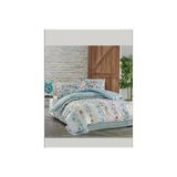 Kristal Terry Cotton Kapitoneli Nevresim Takımı Maviş Mint Çift Kişilik