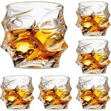 Kristal Viski Bardakları 6'lı Set, Büyük Kurşunsuz Kristal Cam, Tadım Bardakları Scotch Barda