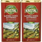Kristal Zeytinyağı 10 lt Natürel Sızma Soğuk Sıkım (Teneke) (2 Adet*5lt)
