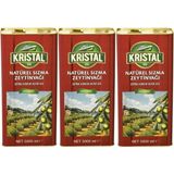 Kristal Zeytinyağı 15 lt Natürel Sızma Soğuk Sıkım (Teneke) (3 Paket*5lt)