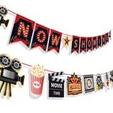 Kristin Paradise Şimdi Banner, Sinema Gece Tiyatrosu Parti Tabelası, Sinema Doğum Günü Süslemeleri, Rulo Kamera Filmi Bday Tema Malzemeleri