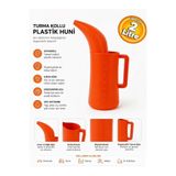 Kriter Plastik Turuncu Huni 2 Litre