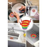 Krizantem 2 Adet 6 Kademeli Mutfak Gider Lavabo Süzgeç Evye Küvet Duşakabin Filtresi Katlanır Plastik Renkli
