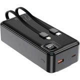 KRİZANTEM Powerbank 30.000 mAh Yeni Nesil Kendinden Kablolu 22.5 W Ultra Hızlı ve Güçlü Pd Qc 3.0 - Siyah