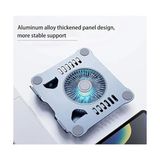 Krk Store Soğutuculu Notebook ve Laptop Stand Yüksekliği Ayarlanabilir Fanlı Tutucu 10-17 Inç Notebooklar ile Uyumlu 360 Derece DÖNER%100 Tok Alüminyum Alaşımlı Katlanır CZY524 (CZY524 - Silver)