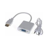 Krl HDMI To VGA Kablo Çevirici Dönüştürücü Görüntü Aktarıcı (Sesli +AUX Kablo)