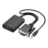 Krl VGA To HDMI Dönüştürücü Çevirici Kablo Adaptör Görüntü Ses Destekli