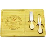 Krm Bıçak Sağ 19X29CM -1.5cm Ahşap Bambu Kahvaltı Peynir Sunum Tabak 2peynir Bıçak=ahşap Sapl