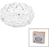 Krm Büyük Cam - Dıamond Kristal Şekil Yuvarlak Küllük Çap: 12.8cm - D: 5.2cm (5047) Krm - 1 Ay