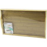 Krm DİKDÖRTGEN=30X50CM Aç Kapa Ayaklı = 20CM Ahşap Bambu Sunum Tepsi (5047) Krm