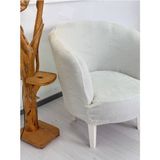 Krokan Kumaş Tekli Midye/papatya Koltuk Kalıbı Koltuk Örtüsü - Krem