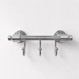 Krom 3'Lü Askılık Metal Duvar Askısı Banyo Havlu Bornoz Mutfak Antre Elbise Askı Aparatı