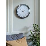 Krom 40 Cm Metal 24 Saat Göstergeli Özel Tasarım Duvar Saati