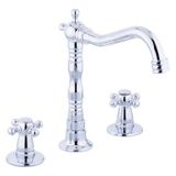 KROM ANKASTRE 3 DELİKLİ KOÇ KUĞU LAVABO BATARYASI ( %100 PİRİNÇ , LÜX )