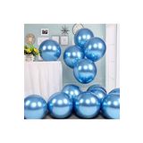 Krom Balon 12" Inç MAVİ Renk 10 Adet
